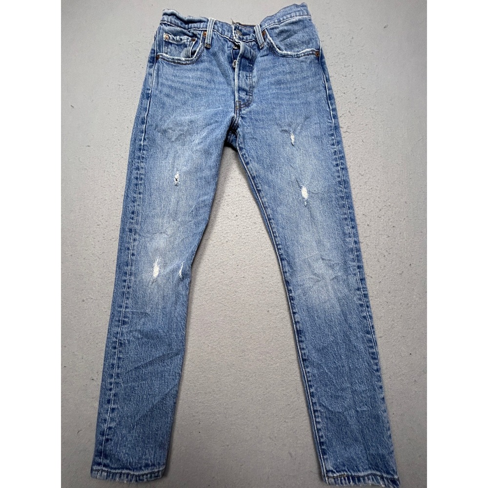 Levis 501 Skinny Denim Light Wash W26 L28 Womens